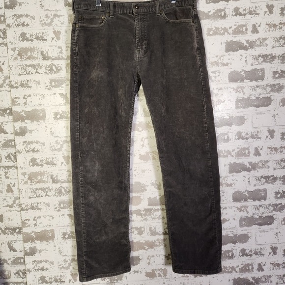 Dockers Other - Dockers Mens Corduroy Pants Size 36x32 Charcoal Gray Straight Fit Casual Comfort